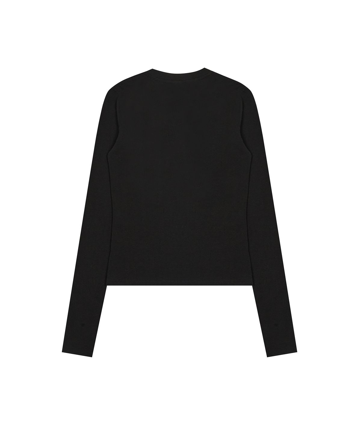 러브이즈트루(LUVISTRUE) CURVED L HOTFIX TEE(BLACK)