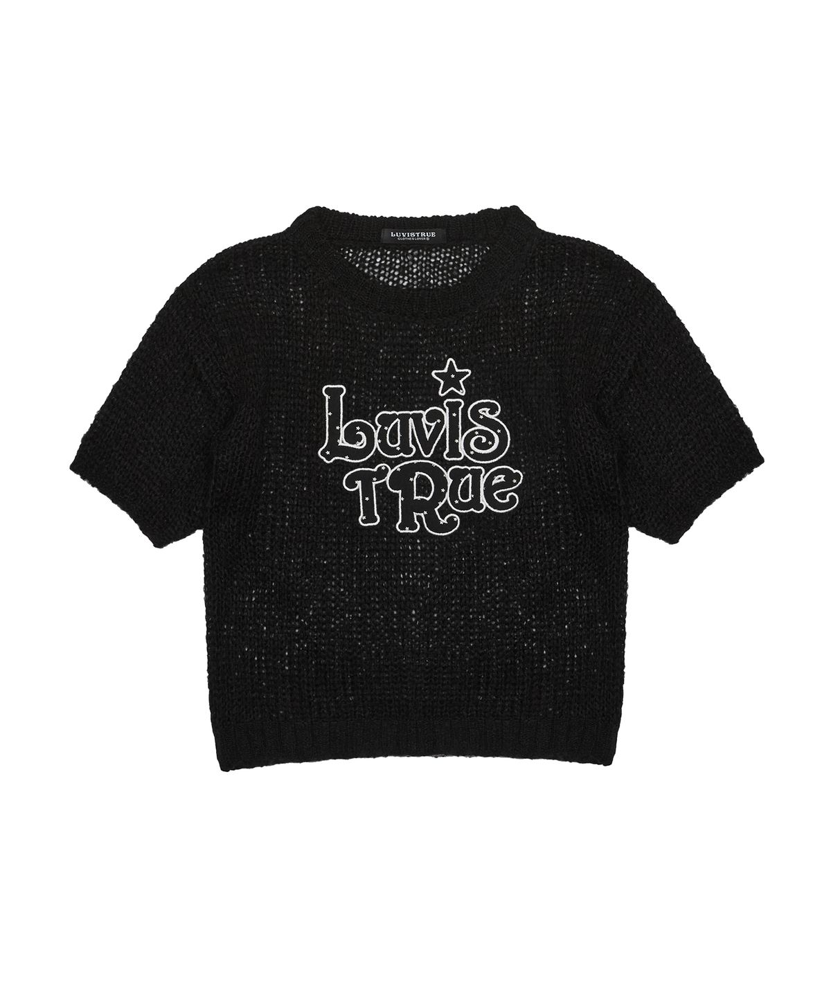 러브이즈트루(LUVISTRUE) IM STAR PATCH KNIT(BLACK)