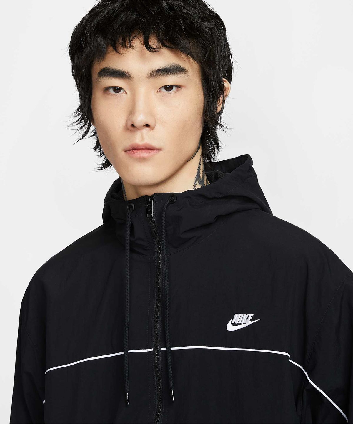 나이키(NIKE) 클럽 후드 재킷 M - 블랙:화이트 / HJ2013-010