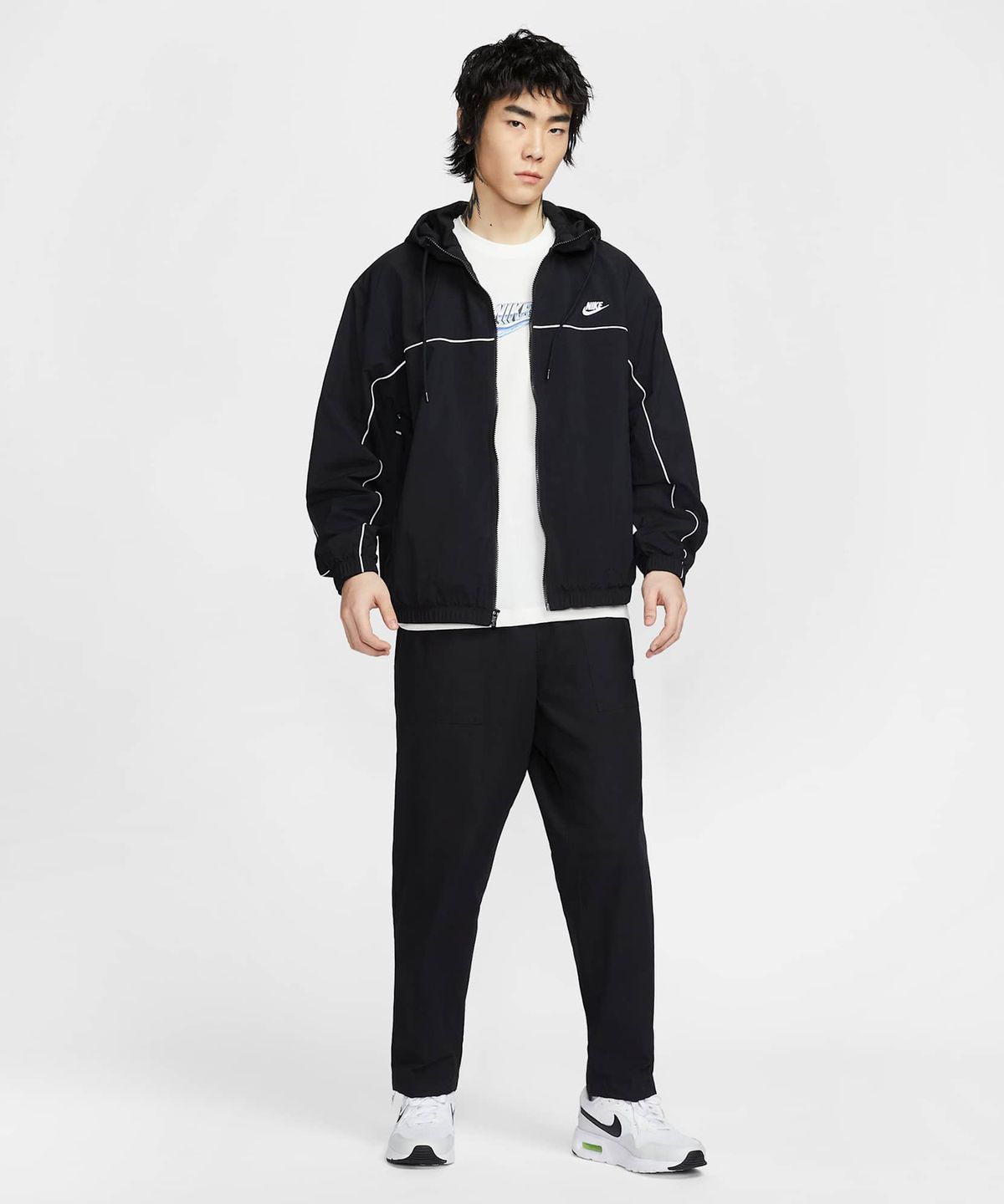 나이키(NIKE) 클럽 후드 재킷 M - 블랙:화이트 / HJ2013-010