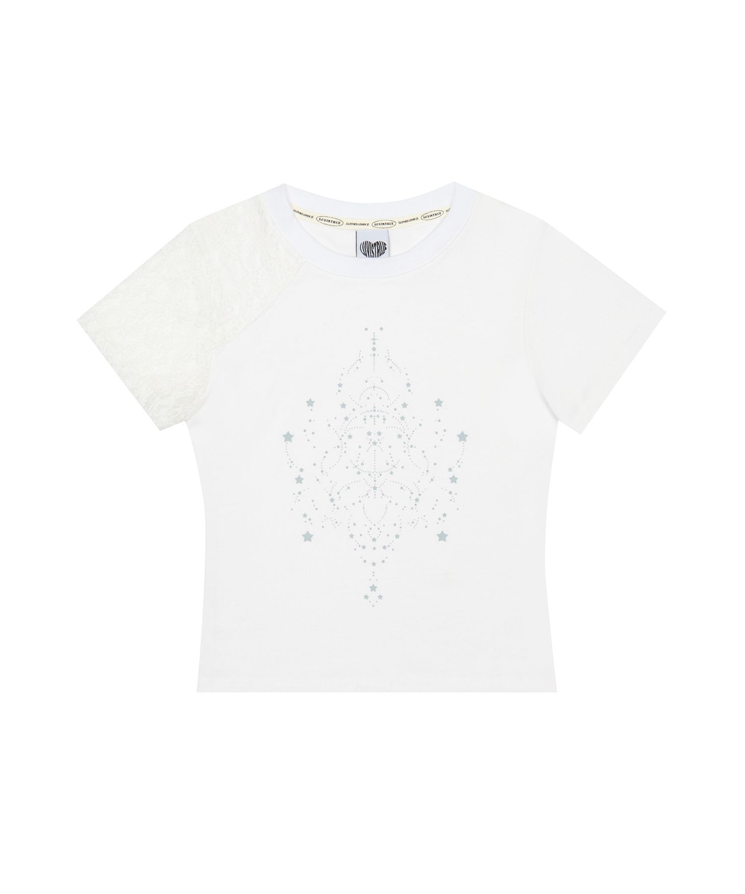 【LUV IS TRUE】★IVE レイ着用★25SS IM LACE POINT Tシャツ LUV IS TRUE】☆IVE レイ着用☆25SS IM LACE POINT Tシャツ (LUV