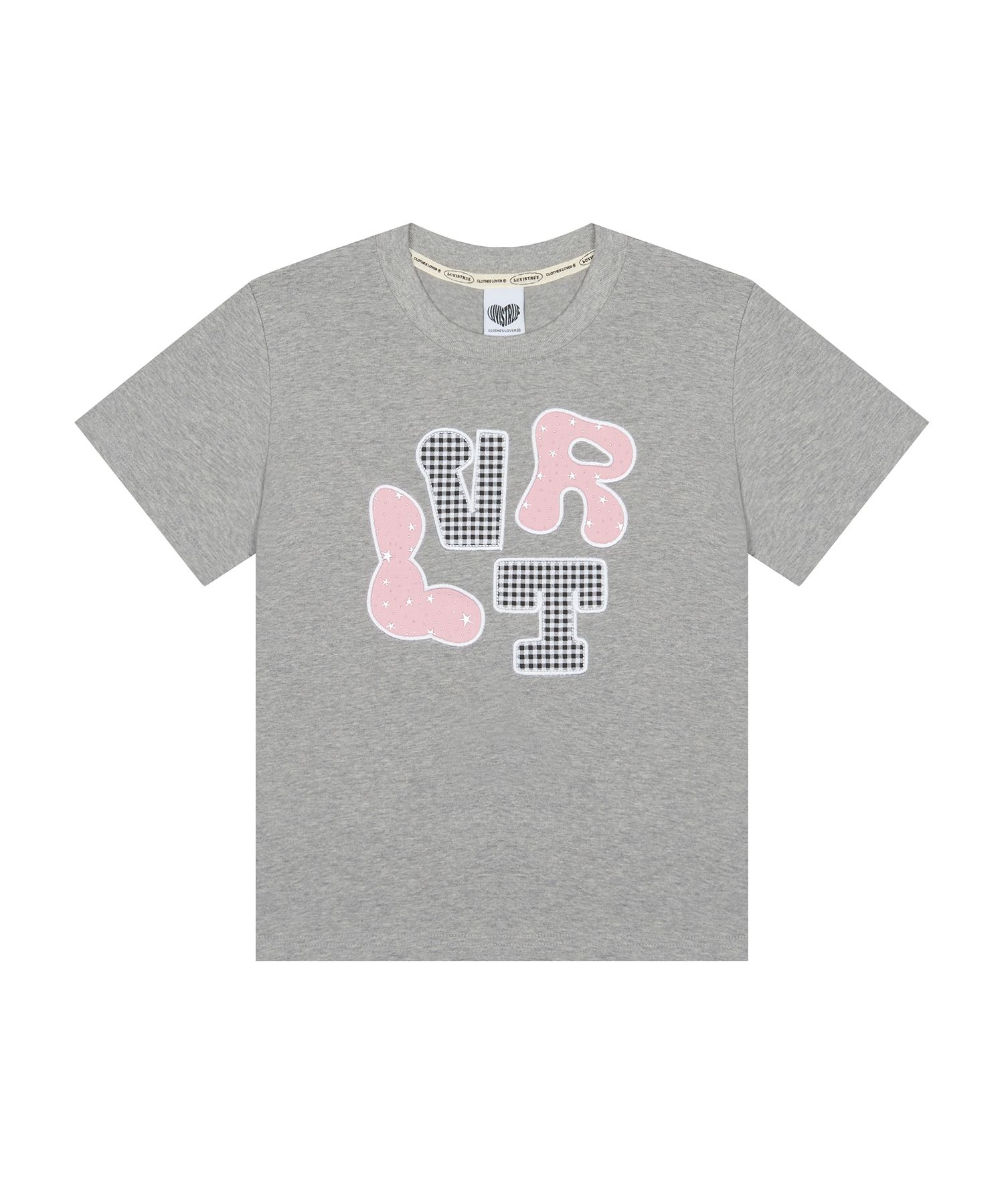 MUSINSA公式 | LUV IS TRUE LVTR PATCH TEE(GRAY)