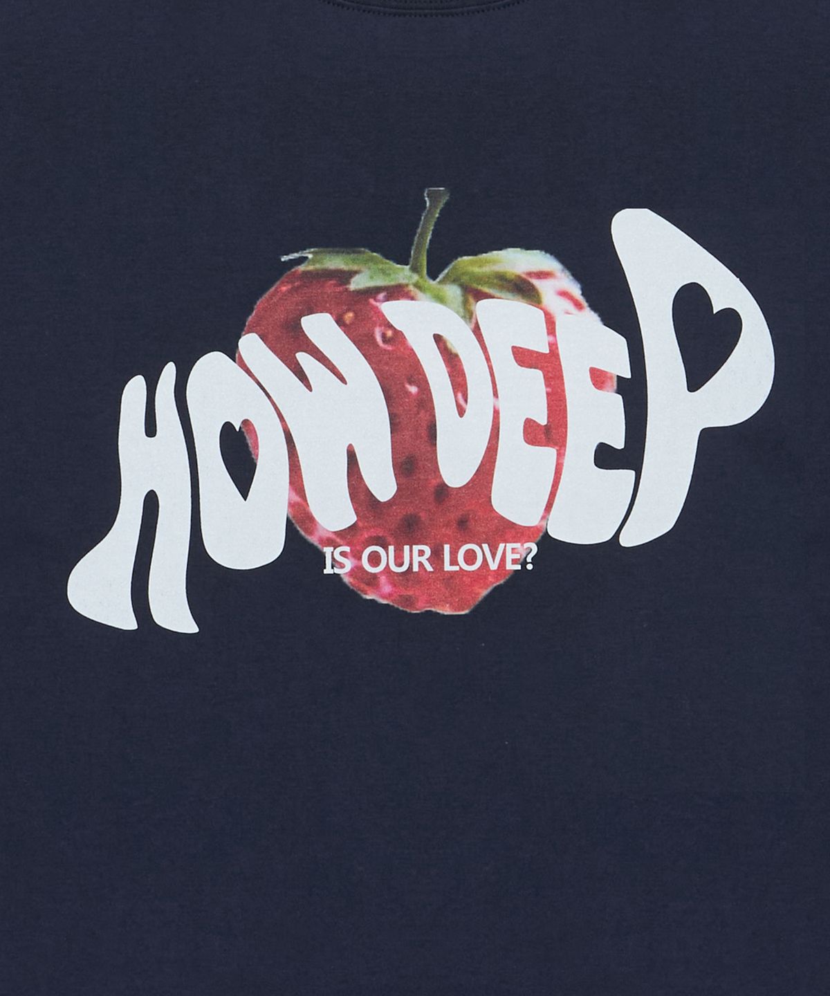 러브이즈트루(LUVISTRUE) IM HOW DEEP STRAWBERRY TEE(NAVY)