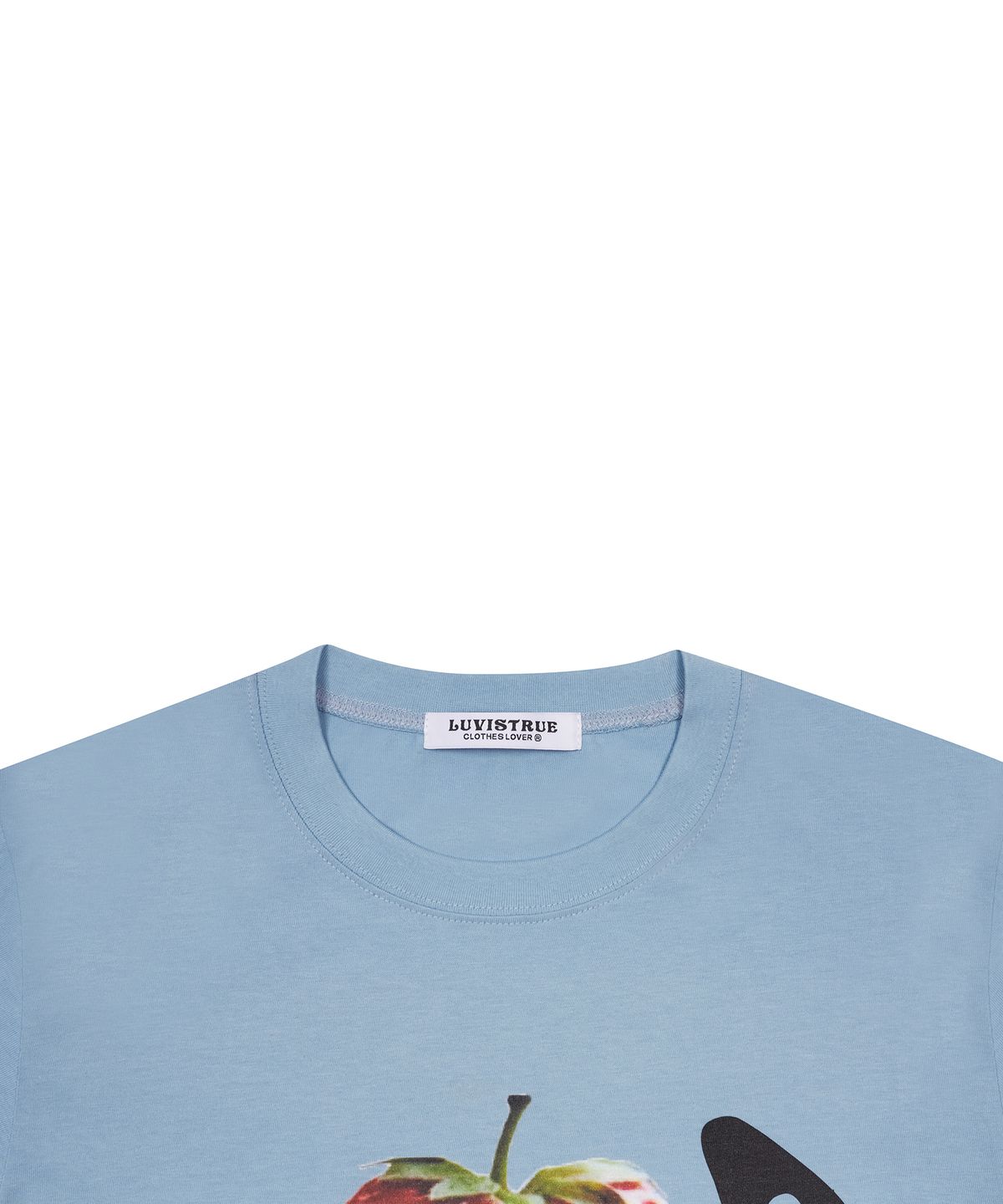 러브이즈트루(LUVISTRUE) IM HOW DEEP STRAWBERRY TEE(BLUE)
