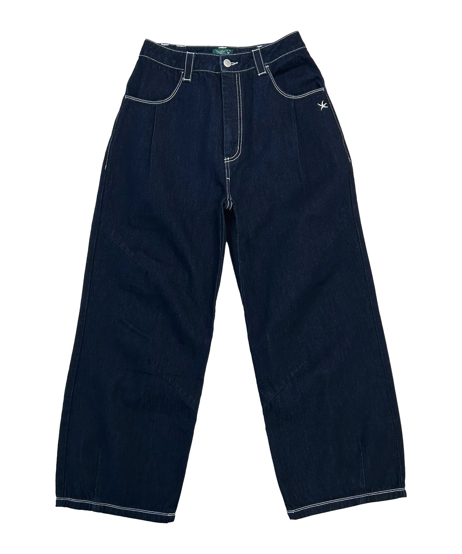 MUSINSA | THE COLDEST MOMENT TCM back logo denim pants (navy)