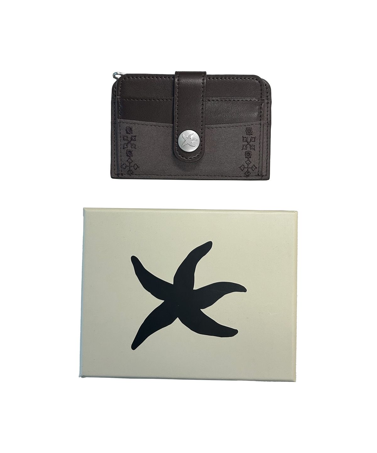 더콜디스트모먼트(THE COLDEST MOMENT) TCM suade buckle card wallet (brown)