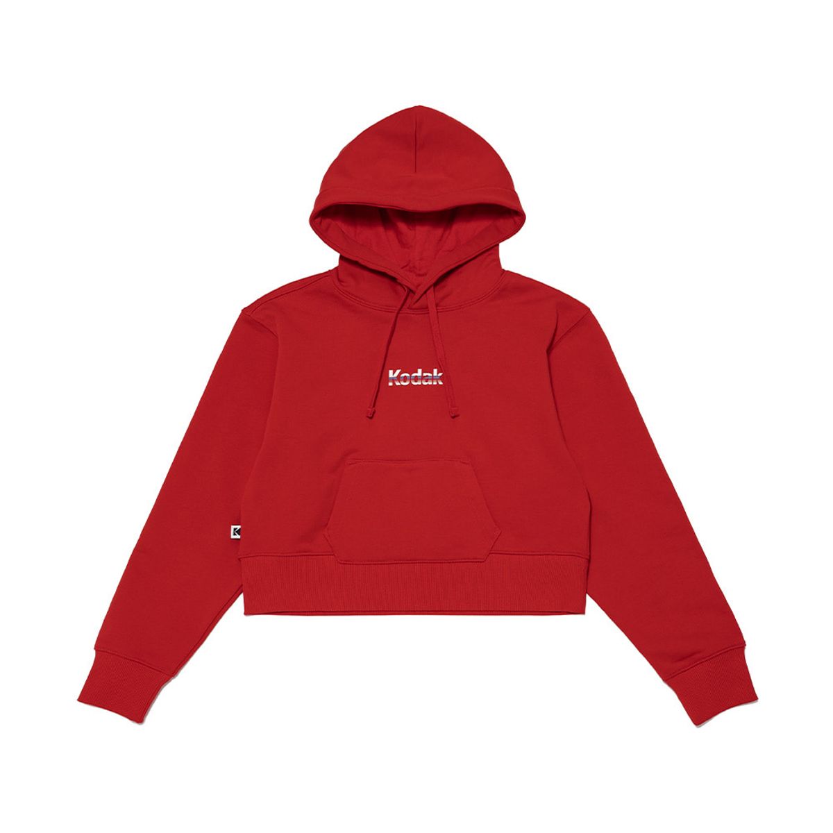 코닥(KODAK) 레인보우 빅로고 후드 티셔츠 우먼 RED