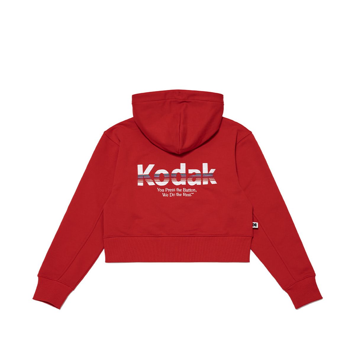 코닥(KODAK) 레인보우 빅로고 후드 티셔츠 우먼 RED