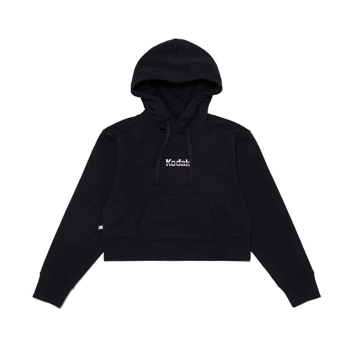 코닥(KODAK) 레인보우 빅로고 후드 티셔츠 우먼 CHARCOAL