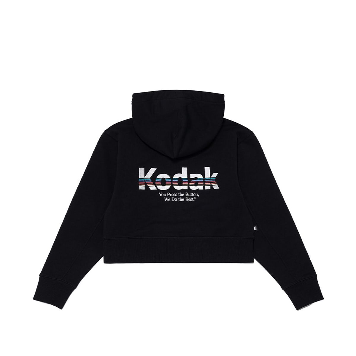 코닥(KODAK) 레인보우 빅로고 후드 티셔츠 우먼 CHARCOAL