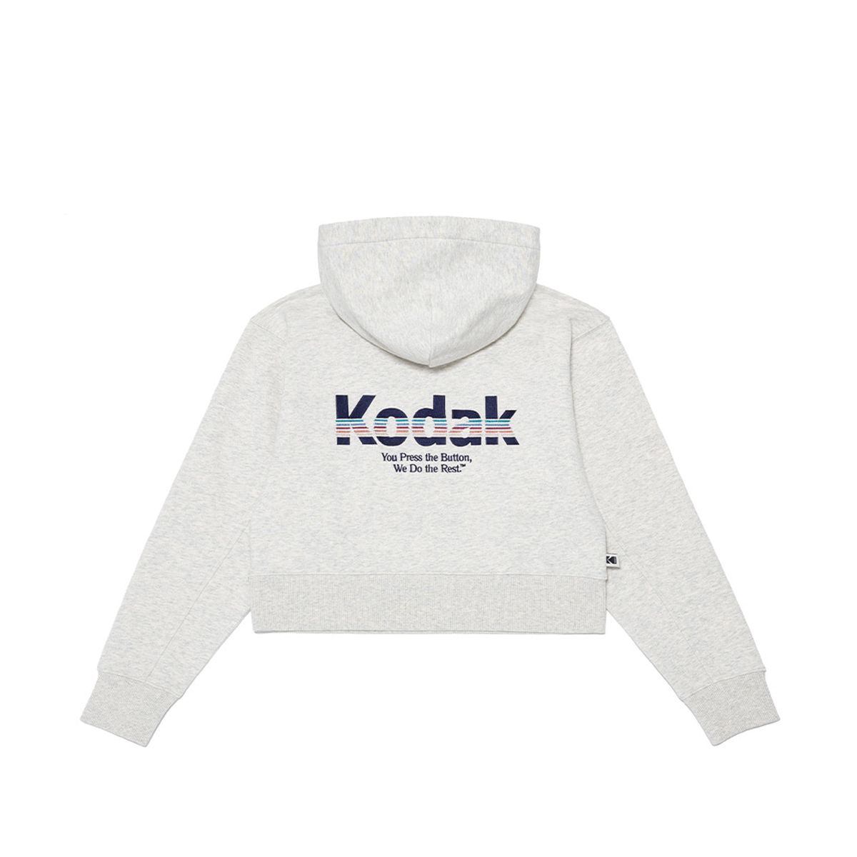 코닥(KODAK) 레인보우 빅로고 후드 티셔츠 우먼 OATMEAL