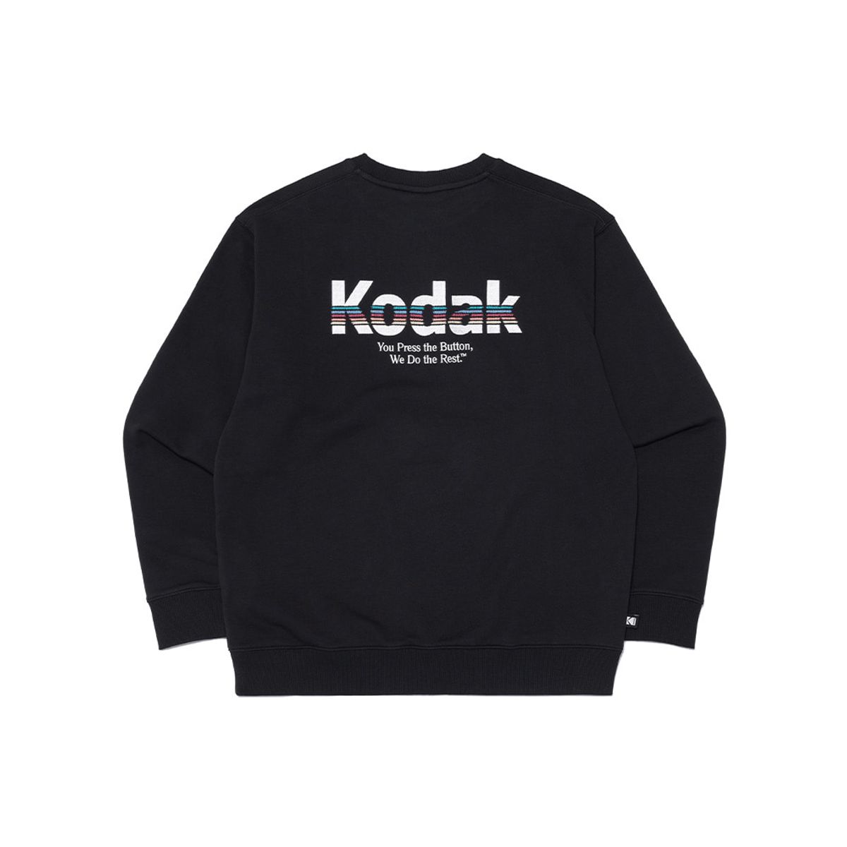 코닥(KODAK) 레인보우 빅로고 맨투맨 CHARCOAL