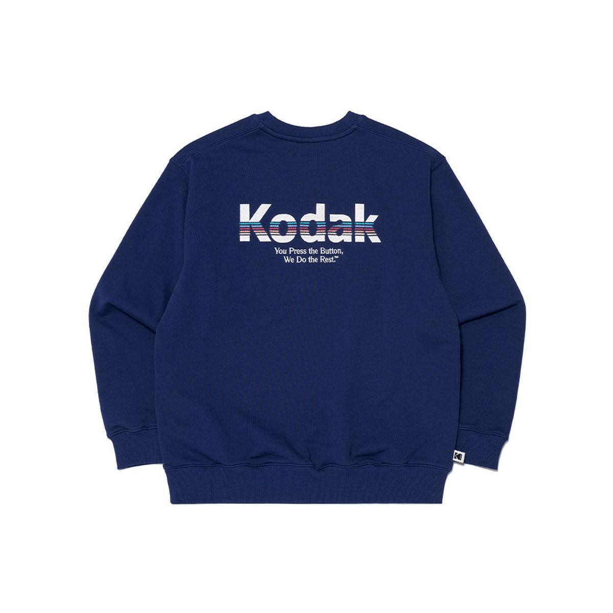 코닥(KODAK) 레인보우 빅로고 맨투맨 BLUE