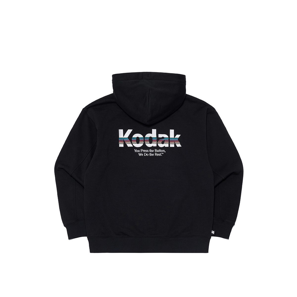 코닥(KODAK) 레인보우 빅로고 후드티셔츠 CHARCOAL
