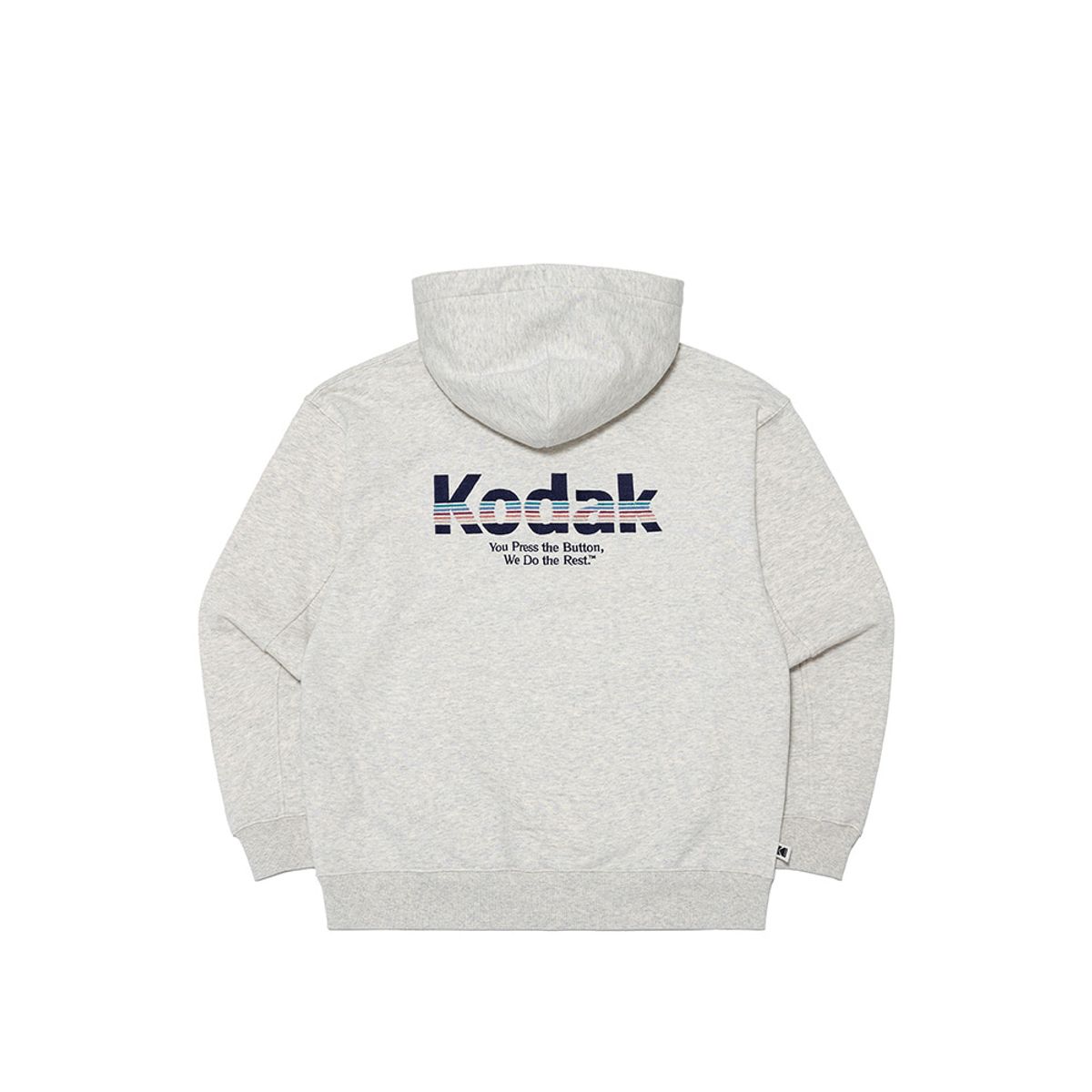 코닥(KODAK) 레인보우 빅로고 후드티셔츠 OATMEAL