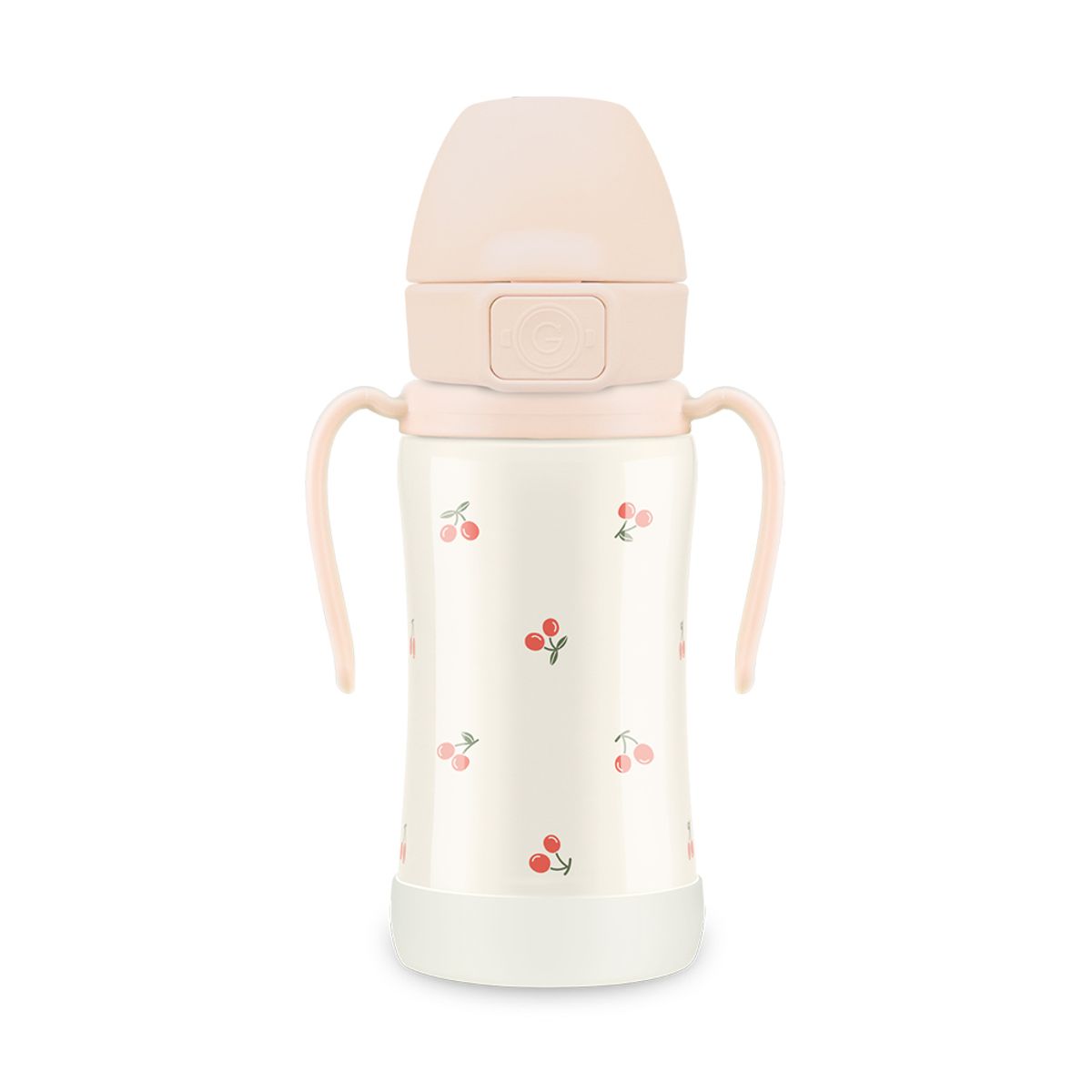 그로미미(GROSMIMI) 원터치 스테인리스 빨대컵 체리쉬 300ml (스윗피치)