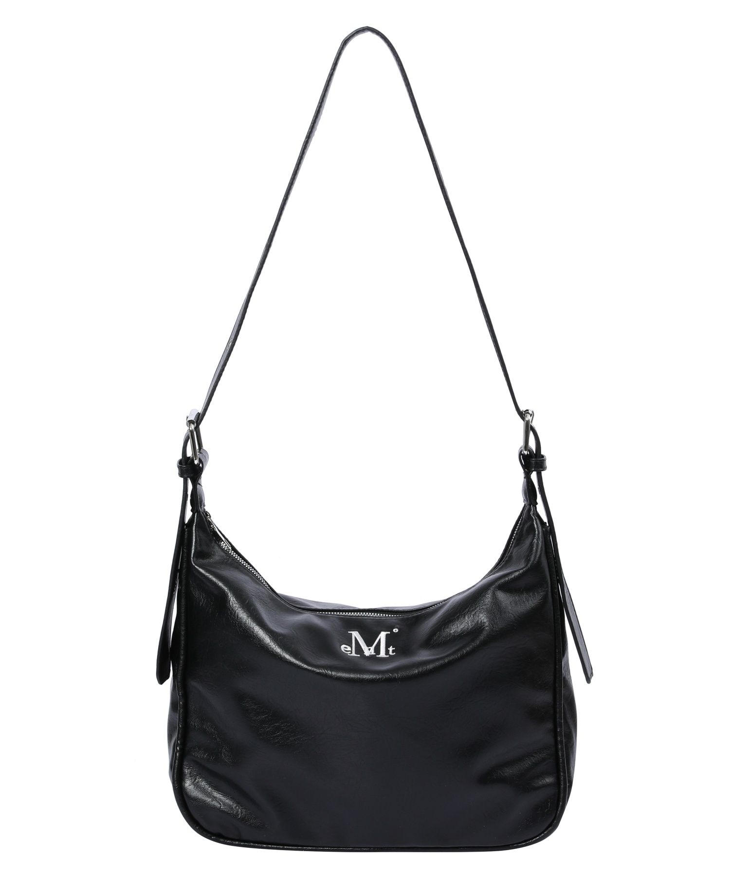 ◆MUCENT◆ Top Signature Side Patch Leather Shoulder Bag Uni Black leather Trunkaroo medium shoulder bag | Marni