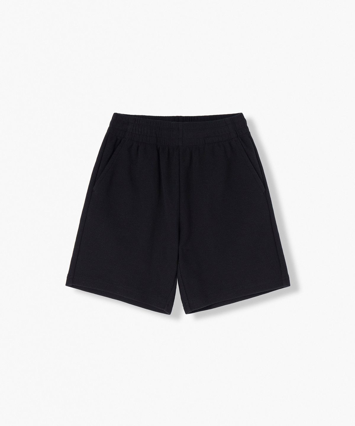 무신사 스탠다드 키즈(MUSINSA STANDARD KIDS) 와플 라운지 쇼츠 [블랙]