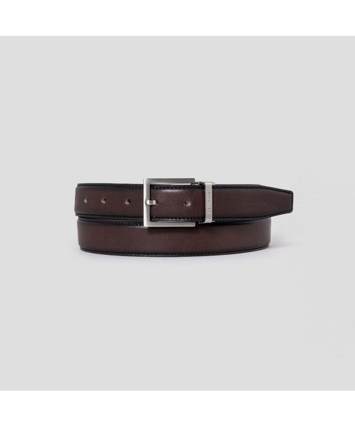 빈폴 액세서리(BEANPOLE ACCESSORY) 그라데이션 사각 버클 벨트 - 브라운