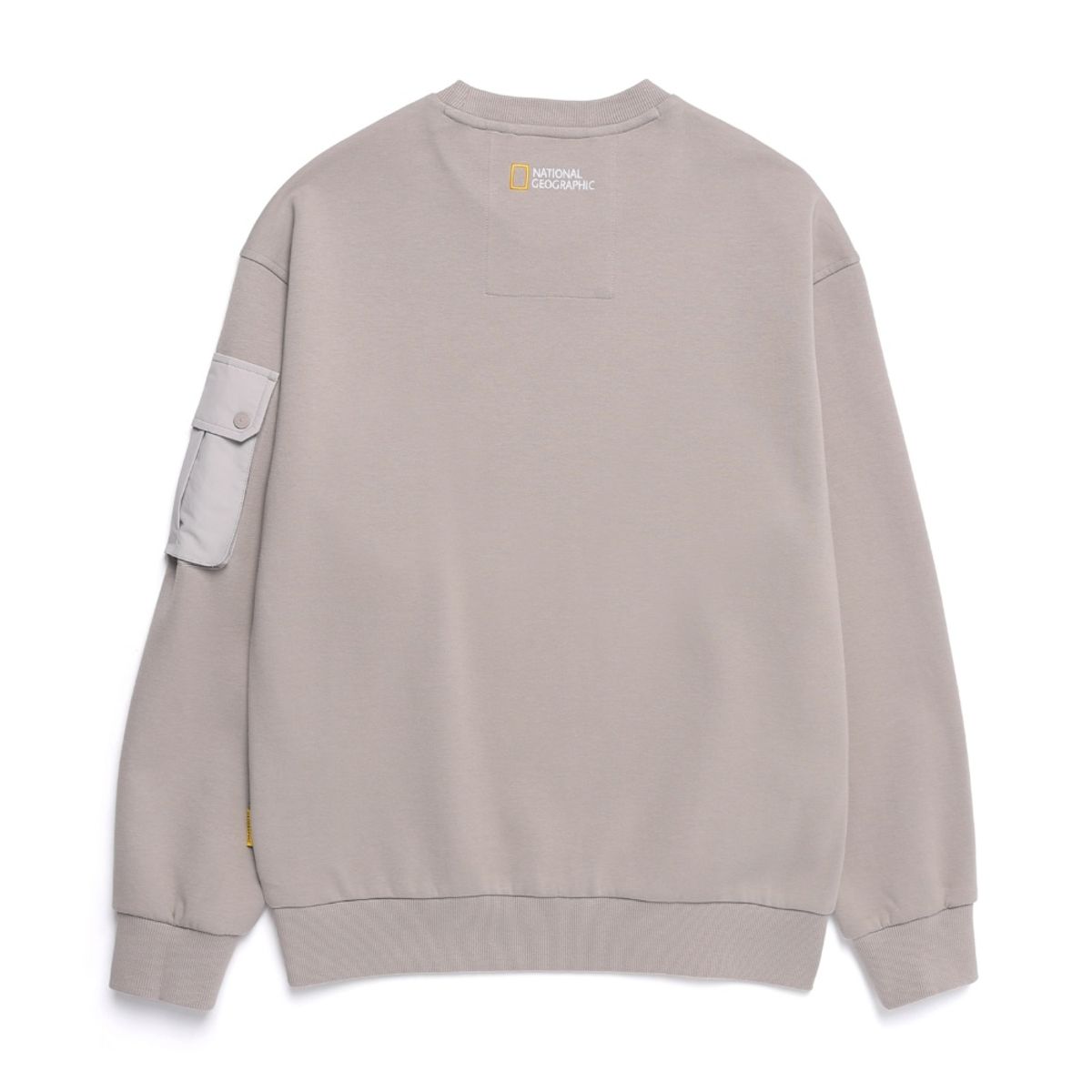내셔널지오그래픽(NATIONALGEOGRAPHIC) N251USW900 NRN 소매포켓 세미오버핏 맨투맨 OAK BEIGE