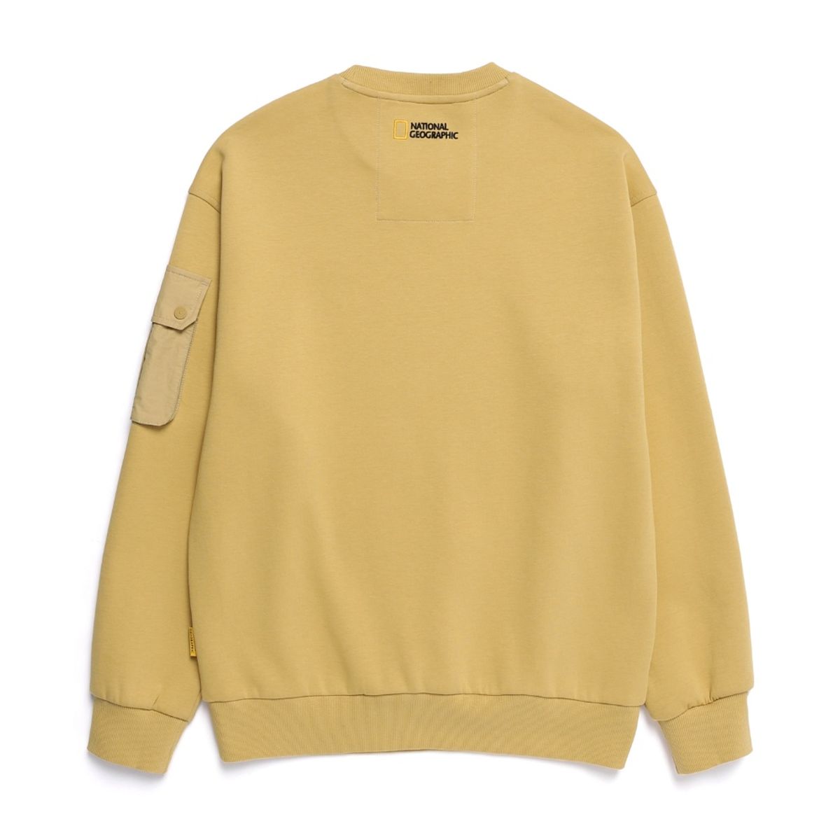 내셔널지오그래픽(NATIONALGEOGRAPHIC) N251USW900 NRN 소매포켓 세미오버핏 맨투맨 GREEN OLIVE