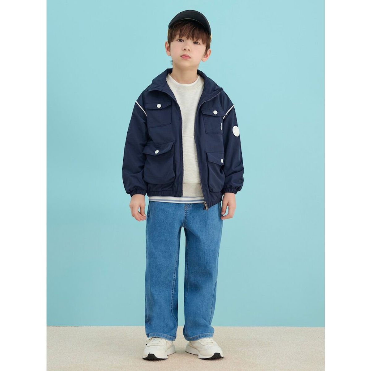 빈폴 키즈(BEANPOLE KIDS) 캐주얼 포켓 등교 점퍼  네이비 (BI5139U05R)