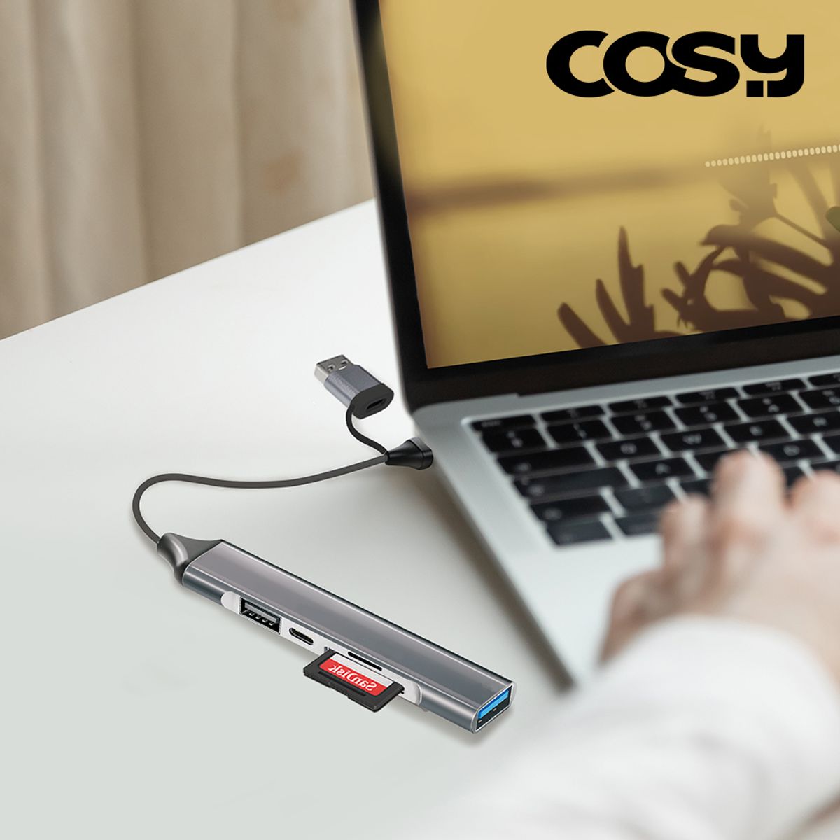 코시(COSY) 치퍼 듀얼커넥트 멀티허브(SD, TF) MH5101UC