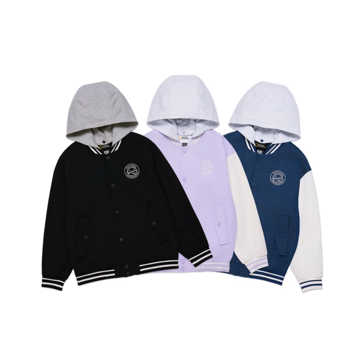 내셔널지오그래픽 키즈(NATIONAL GEOGRAPHIC KIDS) K251UJP930 우븐 베이스볼 점퍼 LAVENDER