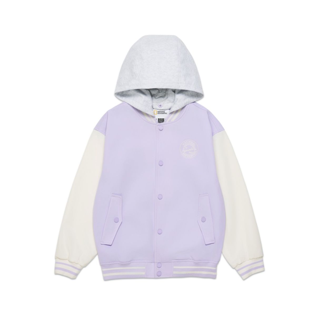 내셔널지오그래픽 키즈(NATIONAL GEOGRAPHIC KIDS) K251UJP930 우븐 베이스볼 점퍼 LAVENDER