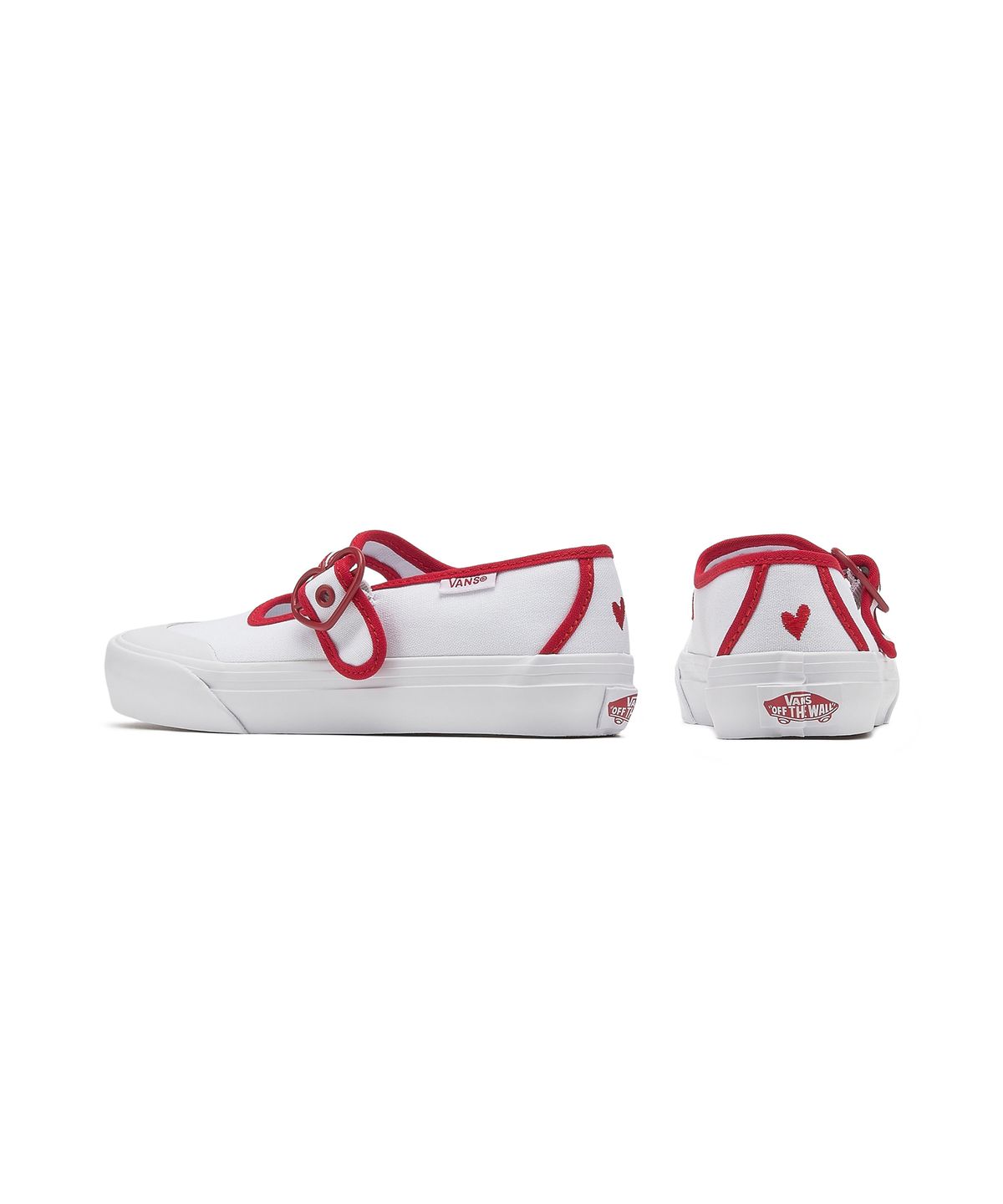 반스 키즈(VANS KIDS) 메리제인 키즈 - 러브 반스 트루 화이트/레드 / VN000CYKYF91