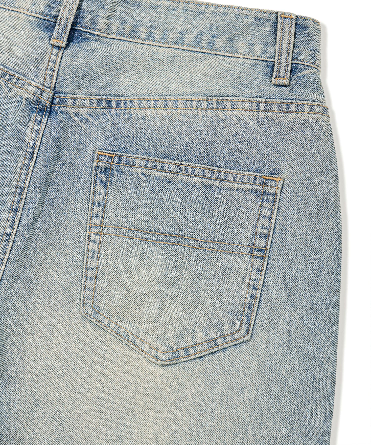 ★codegraphy★ Wide fit denim washed pants Washed blue CBESU MUSINSA | Codegraphy Wide fit denim washed pants_washed blue