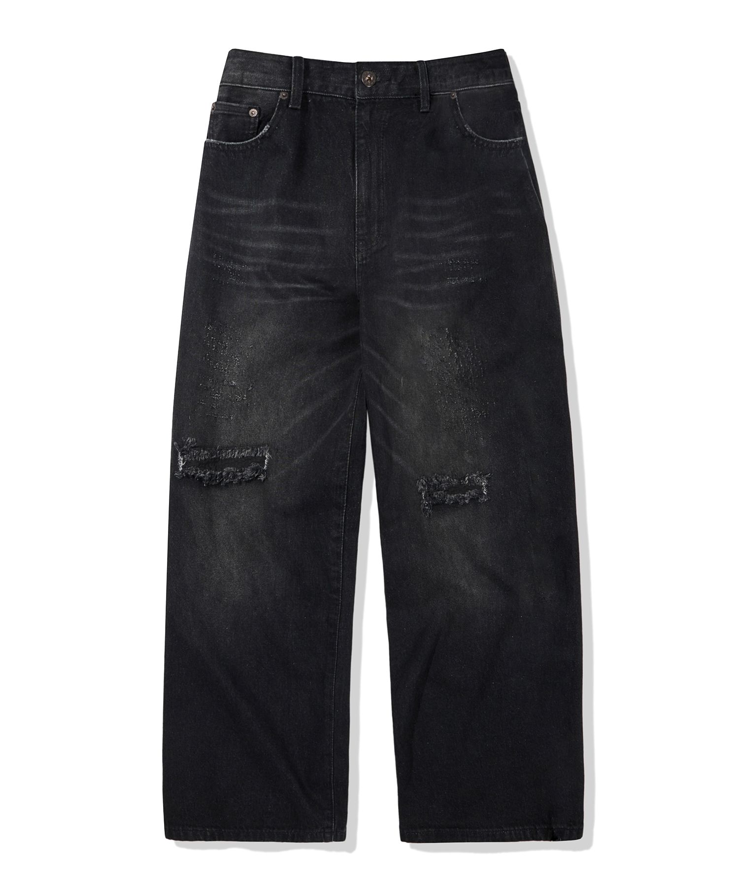 ★codegraphy★ Wide fit scratch denim pants black CBESUDP051 MUSINSA公式 | Codegraphy Wide fit scratch denim pants_black