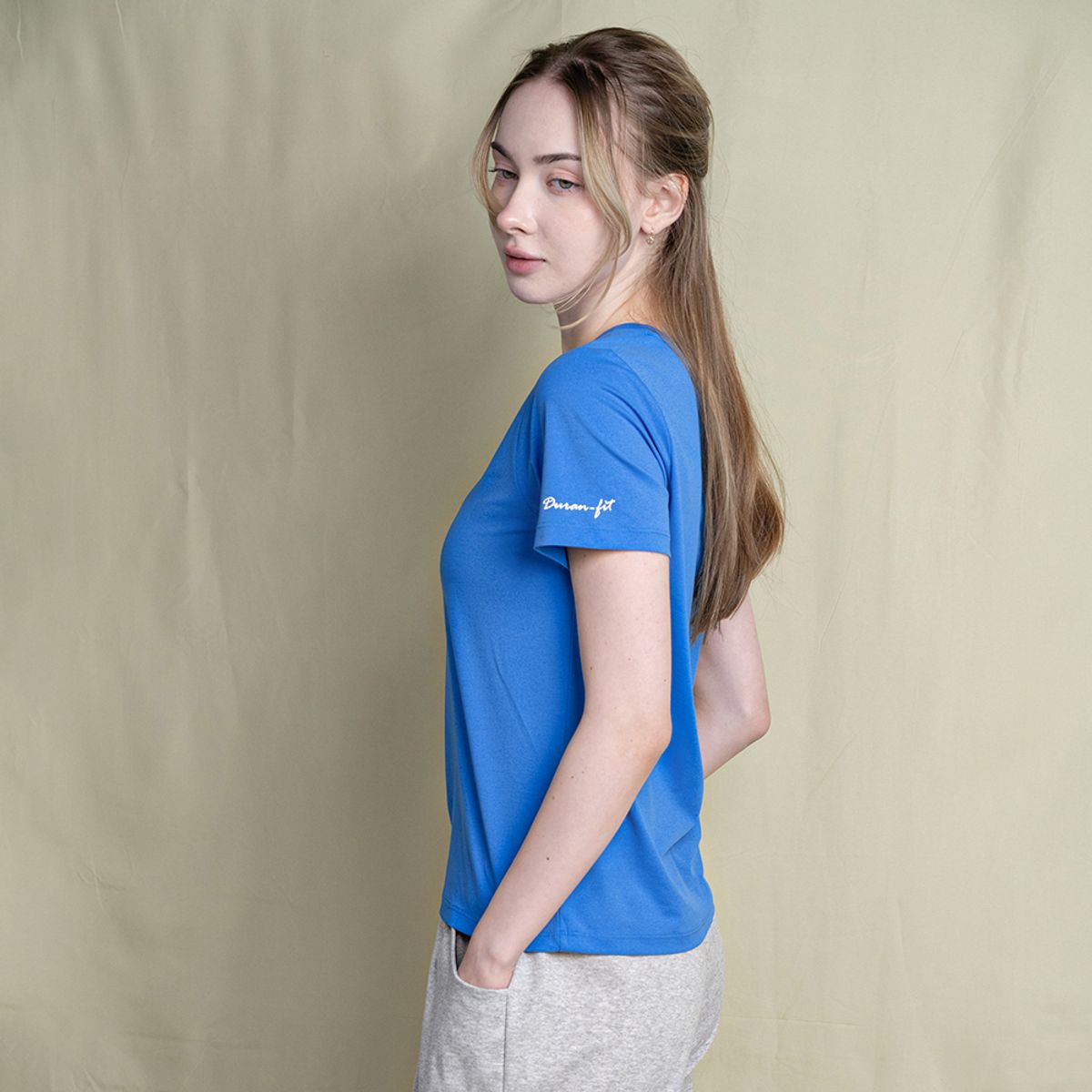 뒤란(DURAN) 에어리 소로나 V넥 베이직 티셔츠 DTF5S-3081 4colors