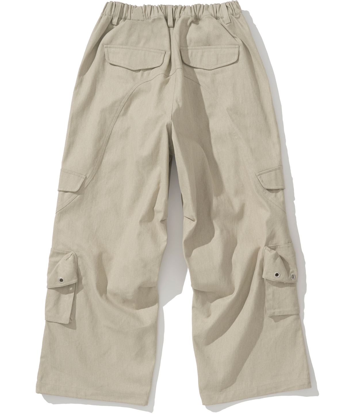 낫포너드(NOT4NERD) Twill Cotton Incision Cargo Pants - Beige