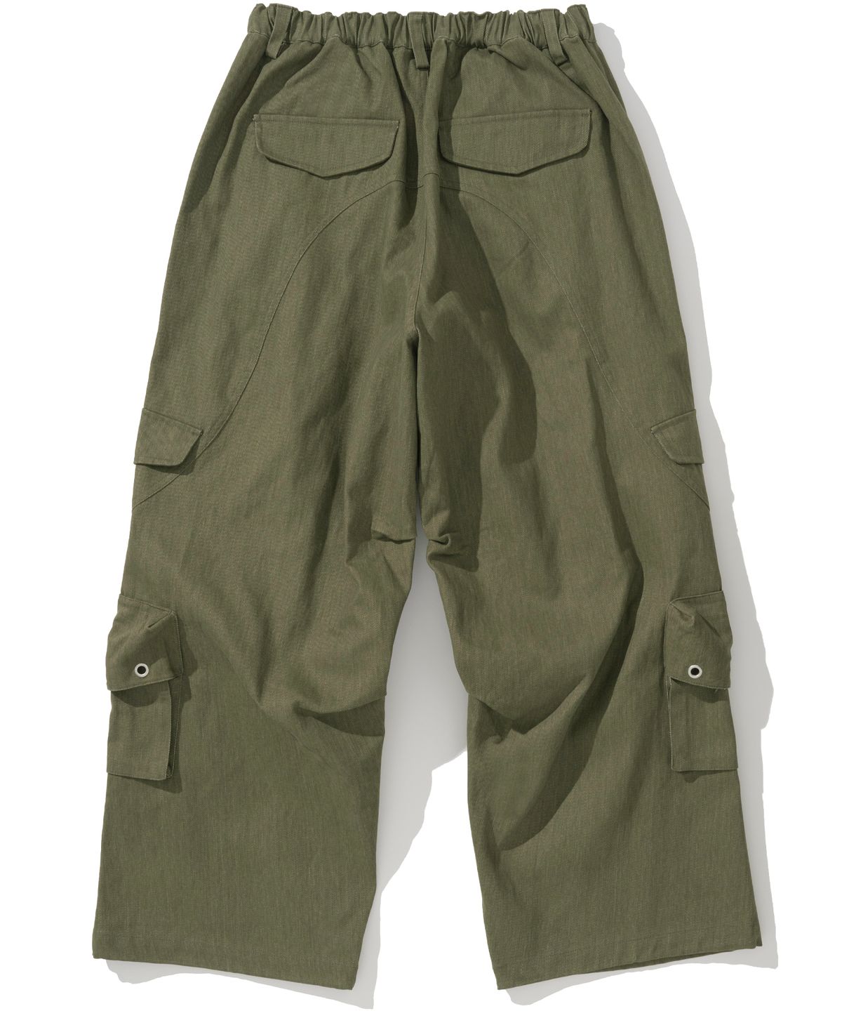 낫포너드(NOT4NERD) Twill Cotton Incision Cargo Pants - Khaki