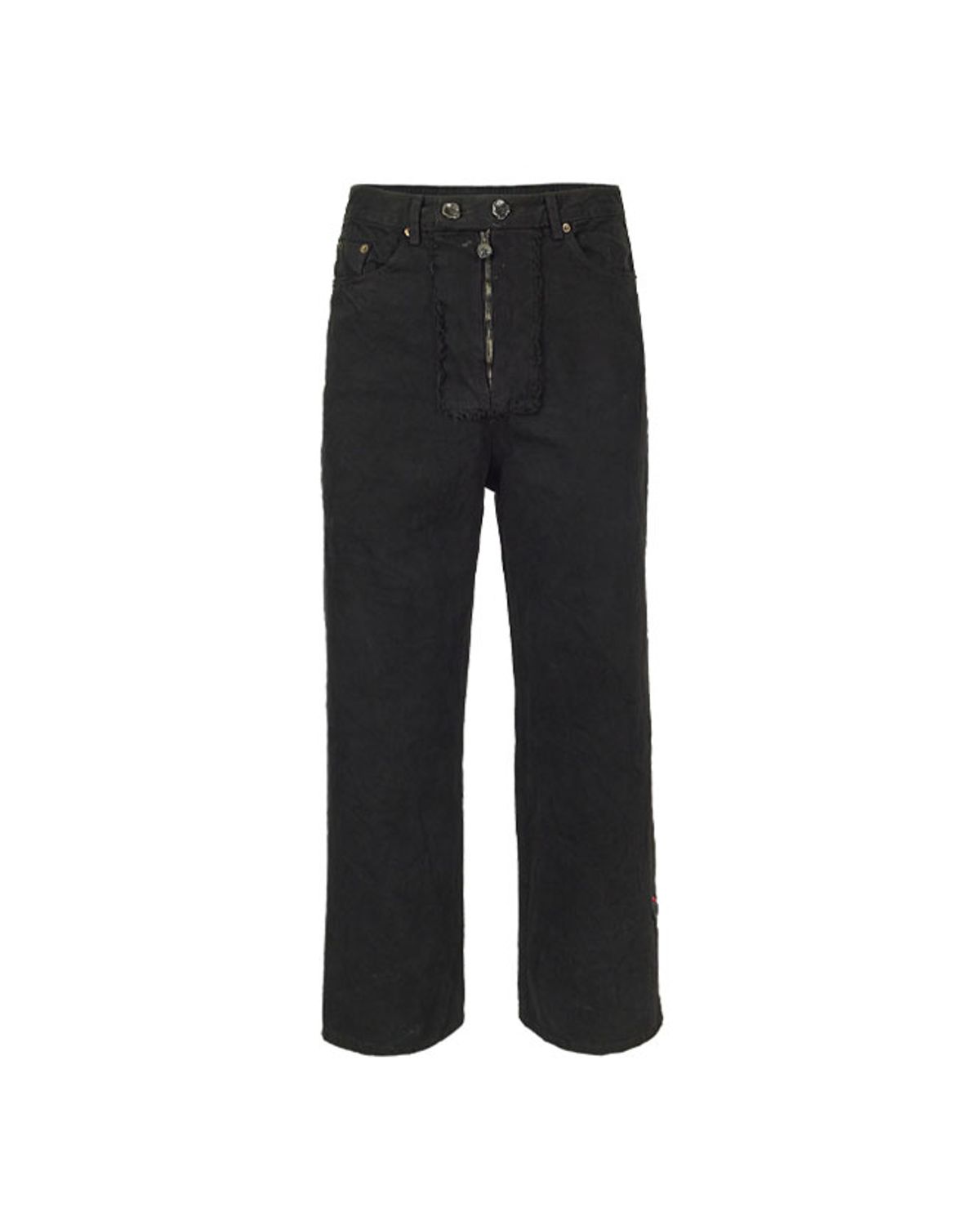 뭉(MWOONG) Washed Black Denim Trucker Pants