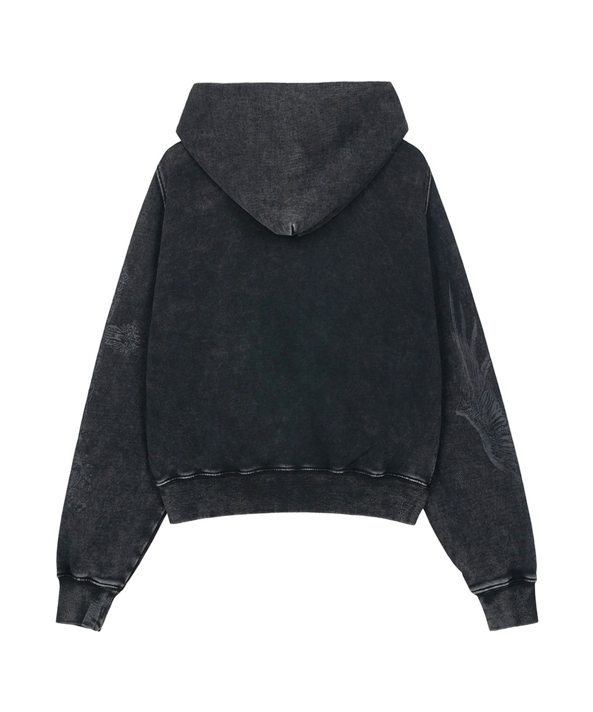 에프디알(FDR) Marble Sulfur Washed San Chris Hoodie Black
