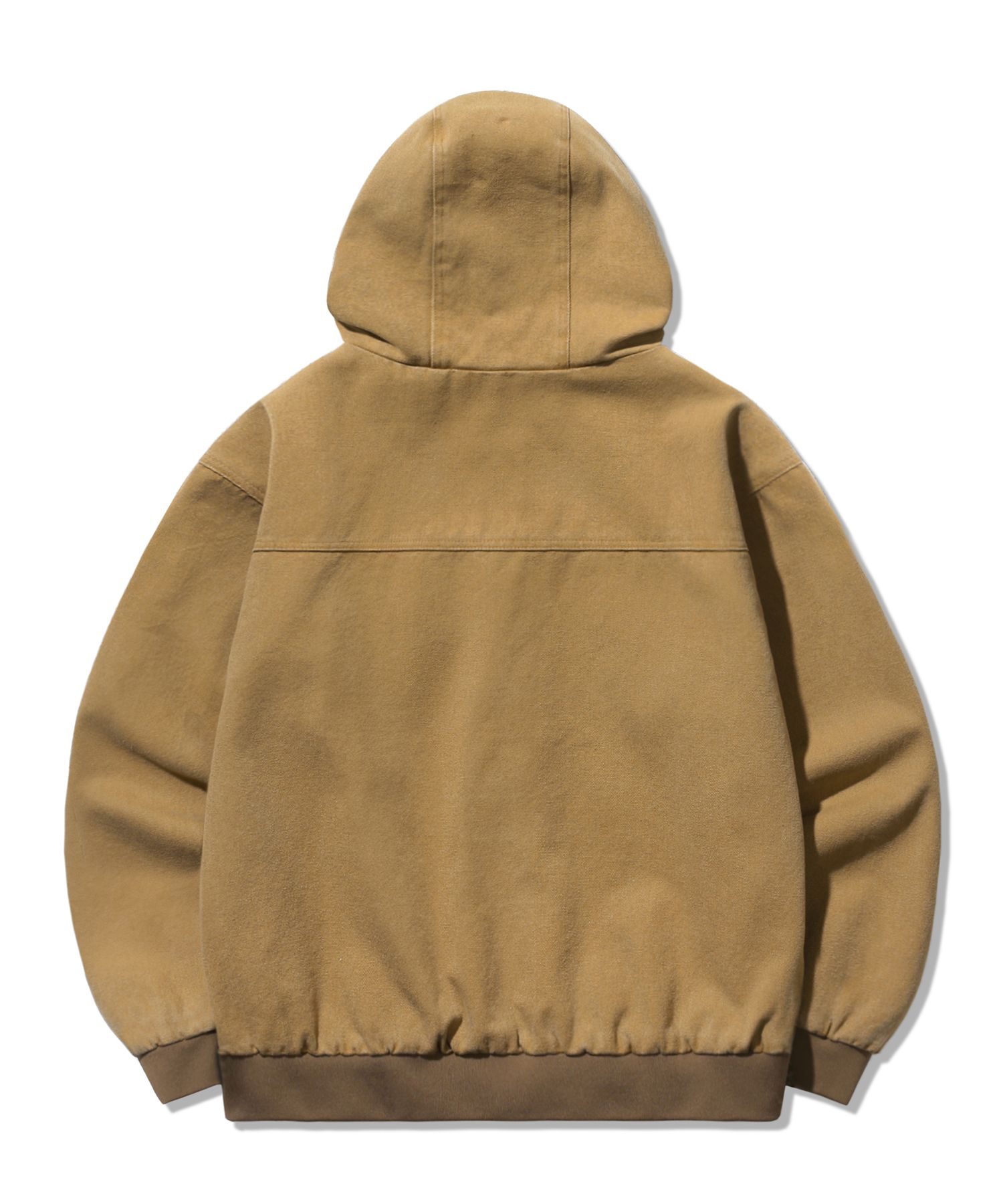 MUSINSA | TRILLION Vintage Washed Canvas Work Hooded Zip-Up