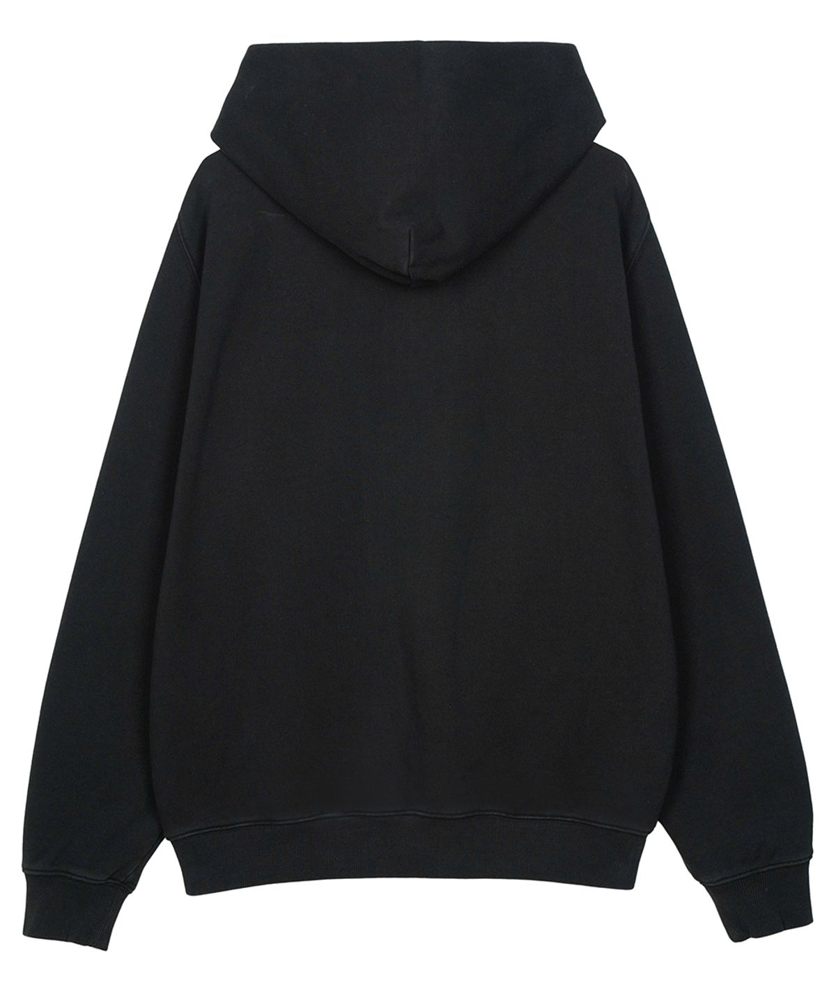 에프디알(FDR) Disk Logo Denim Applique Zip-Up Black