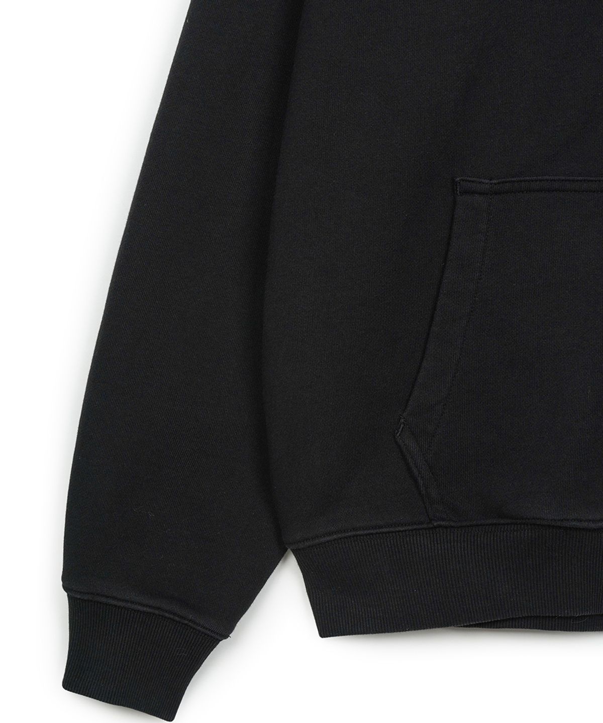 에프디알(FDR) Disk Logo Denim Applique Zip-Up Black