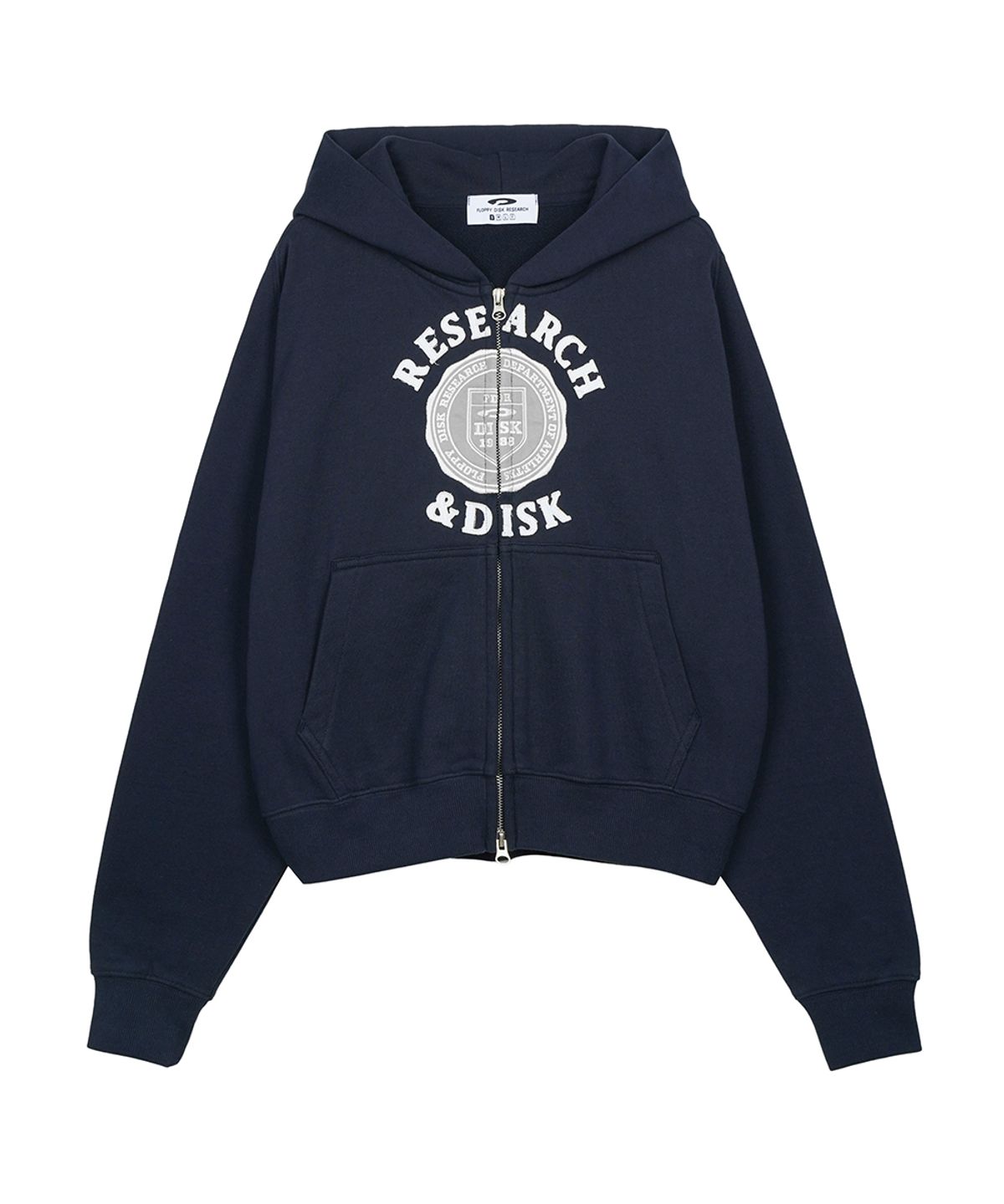 에프디알(FDR) Research Signet Applique Hood Zip-Up Navy