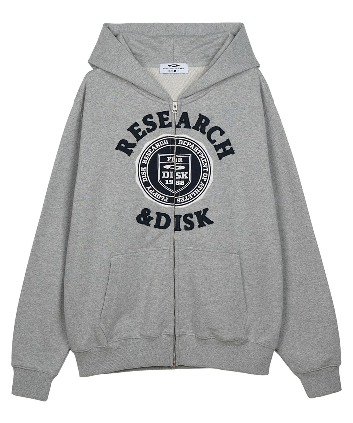 에프디알(FDR) Research Signet Applique Hood Zip-Up M.Gray