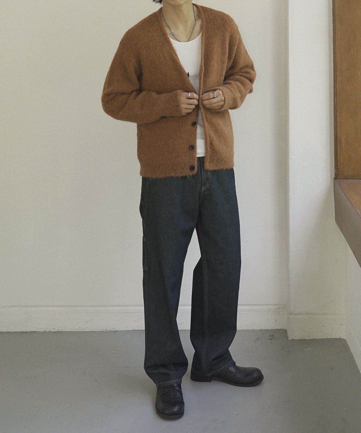시도(SIIIIDO) RIPELY ALPACA HAIRY CARDIGAN #1