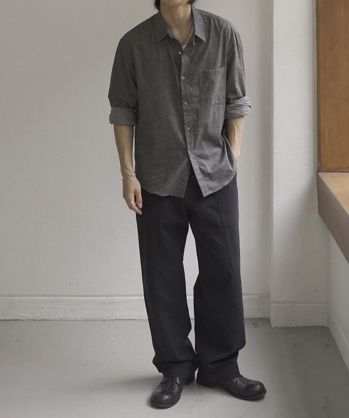 시도(SIIIIDO) LEO SPOTTED ONE POCKET SHIRT(JAPAN FABRIC)