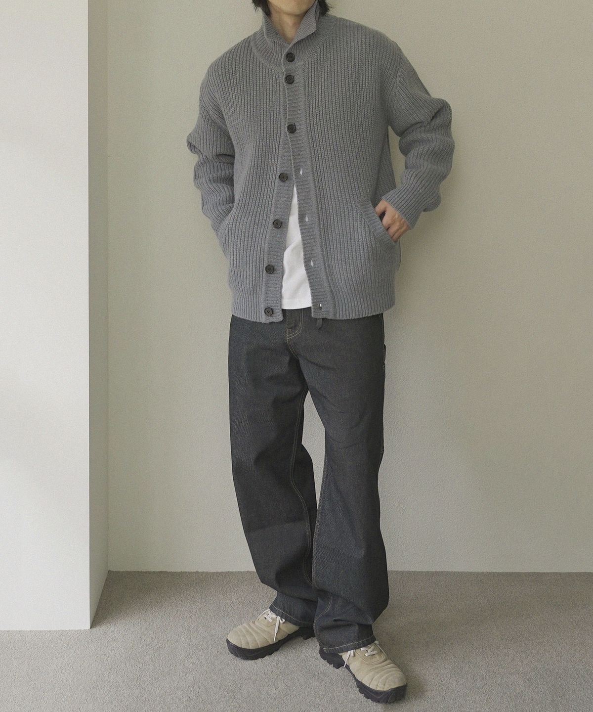 시도(SIIIIDO) HERMANN HEAVY YAK WOOL COLLAR CARDIGAN #1