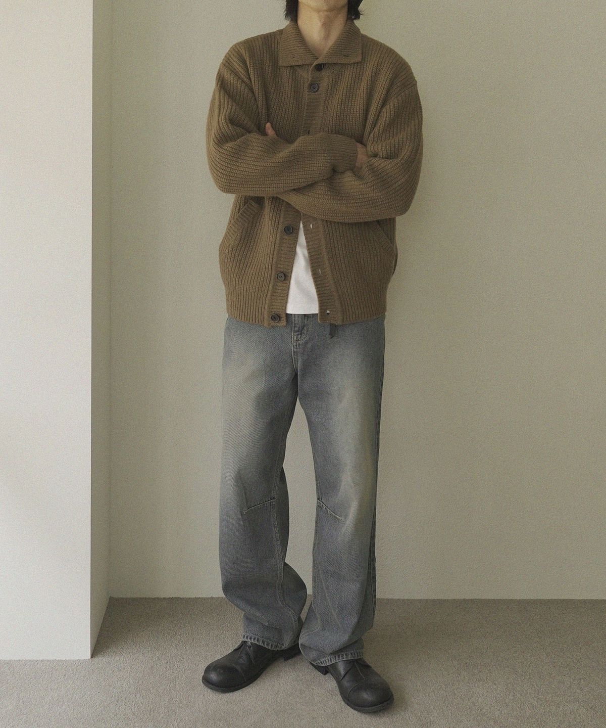 시도(SIIIIDO) HERMANN HEAVY YAK WOOL COLLAR CARDIGAN #2