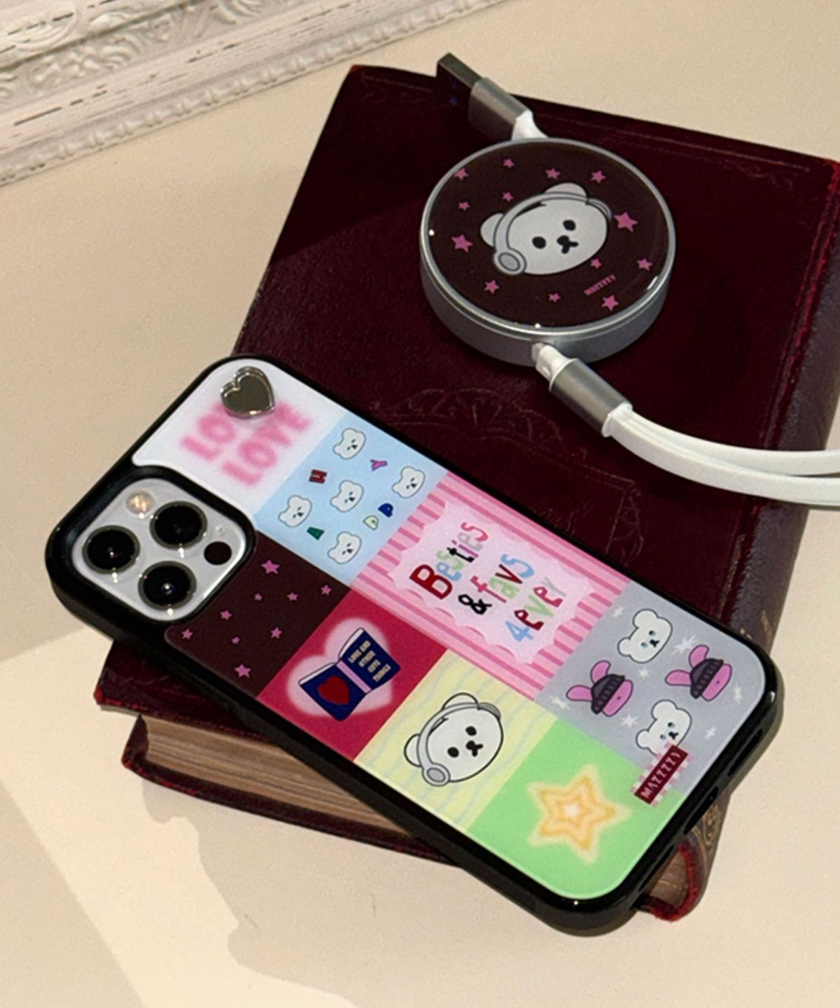 마찌(MAZZZZY) [Love Tag_Magsafe] favs4ever Patchwork glass case