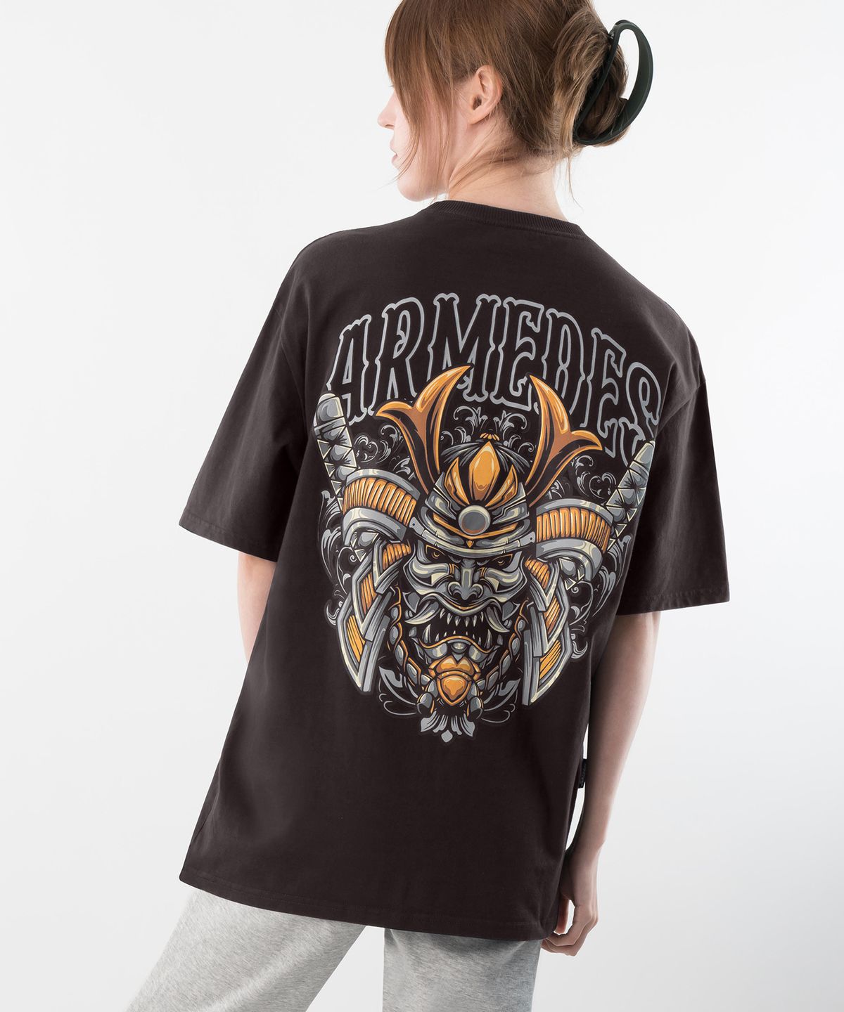 아르메데스(ARMEDES) 면 16수 오버핏 아트그래픽 반팔티셔츠 (1023)