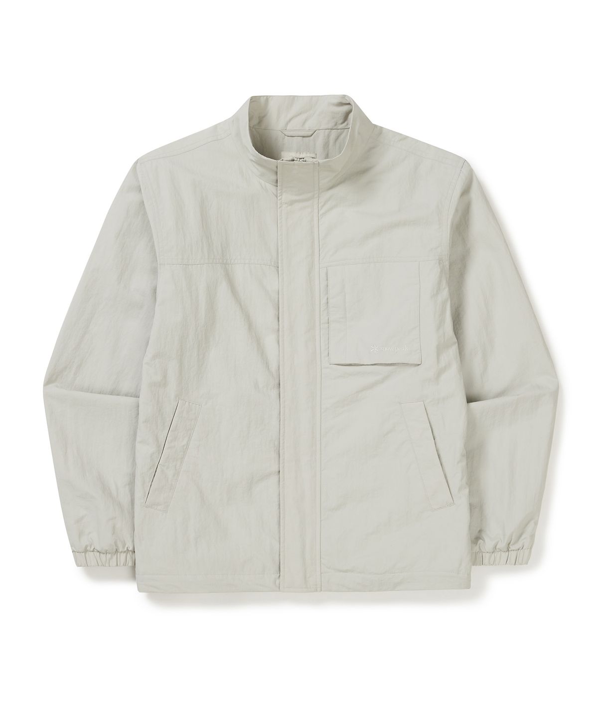 스노우피크 어패럴(SNOWPEAK APPAREL) 캠플 스탠드넥 바람막이 (S25SMCWB12) Light Beige