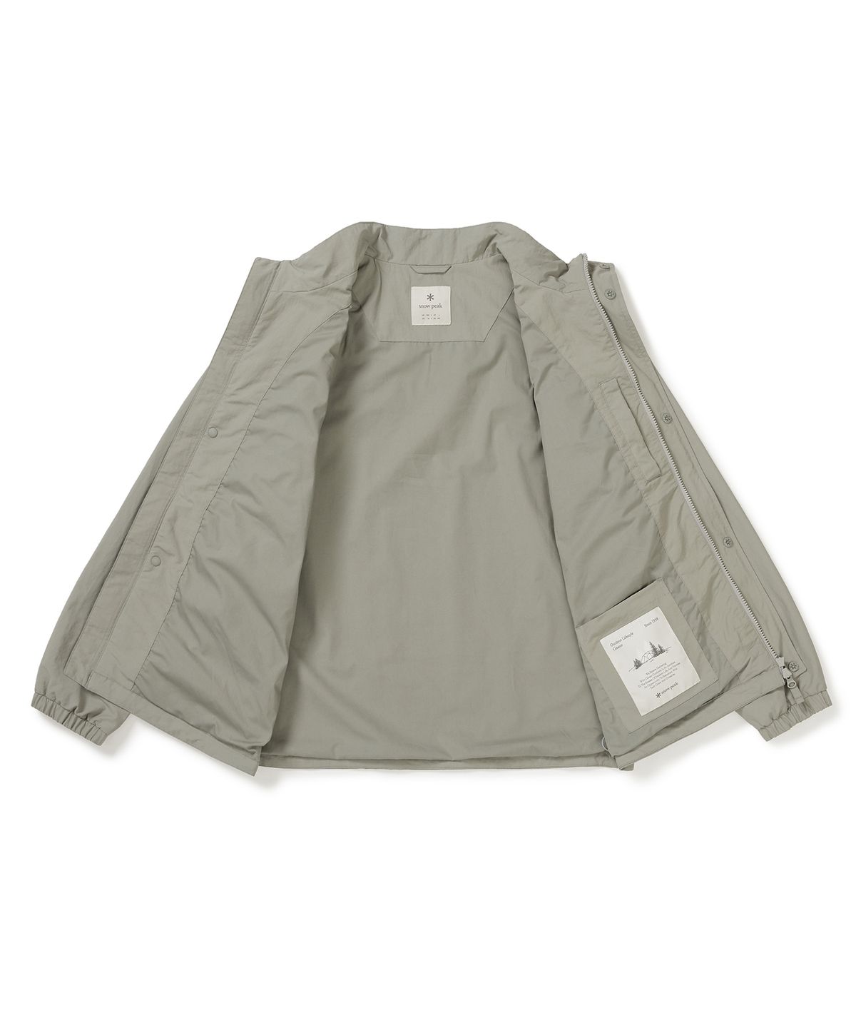 스노우피크 어패럴(SNOWPEAK APPAREL) 캠플 스탠드넥 바람막이 (S25SMCWB12) Fog Gray